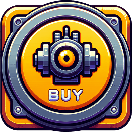 2d top down button buy shooter robot.
Single Game Texture. In-Game asset. 2d. no background. High contrast. No shadows.