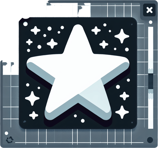 Cartoon, white star. Single Game Texture. In-Game asset. 2d. Blank background. High contrast. No shadows..
Single Game Texture. In-Game asset. 2d. Blank background. High contrast. No shadows.