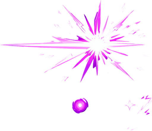 purple laser.
Single Game Texture. In-Game asset. 2d. Blank background. High contrast. No shadows.