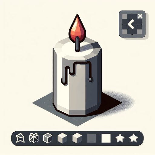 a christmas candle. plastic style. Single Game Texture. In-Game asset. 2d. Blank background. High contrast. No shadows.