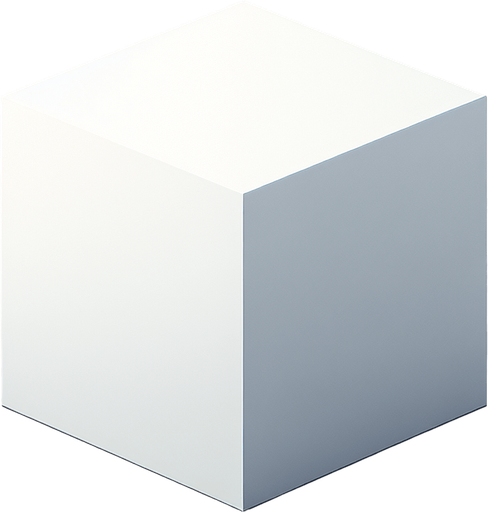 Simple white cube, seen edge on.
Single Game Texture. In-Game asset. Blank background. High contrast. No shadows.