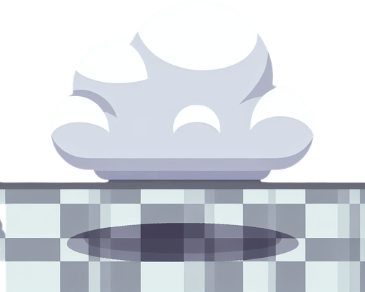 flat top cartoon white cloud. inverted..
Single Game Texture. In-Game asset. 2d. Blank background. High contrast. No shadows.