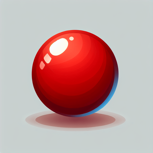 Red round ball.
Single Game Texture. In-Game asset. 2d. Blank background. High contrast. No shadows.