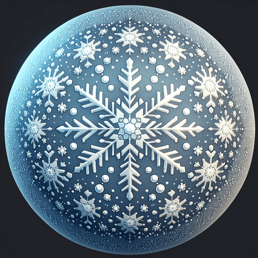 A snowflake Single Game Texture. In-Game asset. 2d. Blank background. High contrast. No shadows.