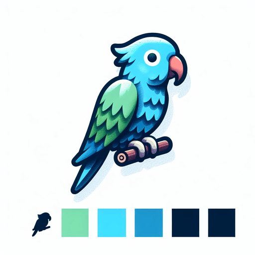 a parrot.
Single Game Texture. In-Game asset. 2d. Blank background. High contrast. No shadows.