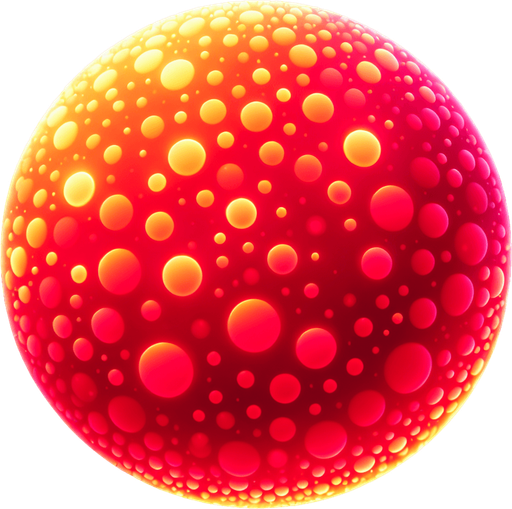 round red luminous ball.
Single Game Texture. In-Game asset. 2d. Blank background. High contrast. No shadows.