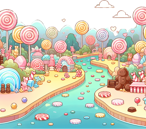 Background transparent candyland low saturation