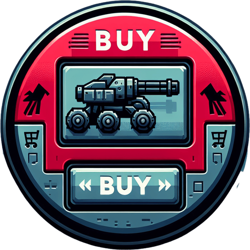 2d top down button buy shooter robot.
Single Game Texture. In-Game asset. 2d. no background. High contrast. No shadows.