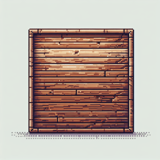 pixel art of a wooden board.