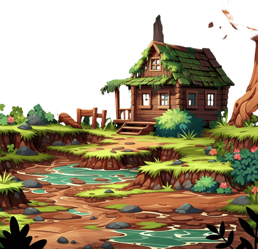 Cozy cartoon swamp background

Single Game Texture. In-Game asset. 2d. Blank background. High contrast. No shadows.