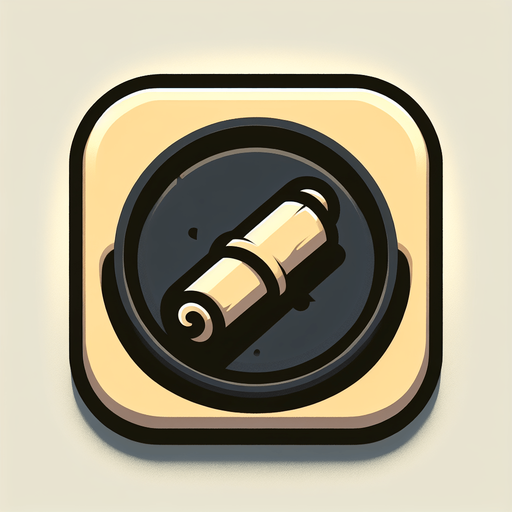 a button with a scroll on it.
Single Game Texture. In-Game asset. 2d. Blank background. High contrast. No shadows.