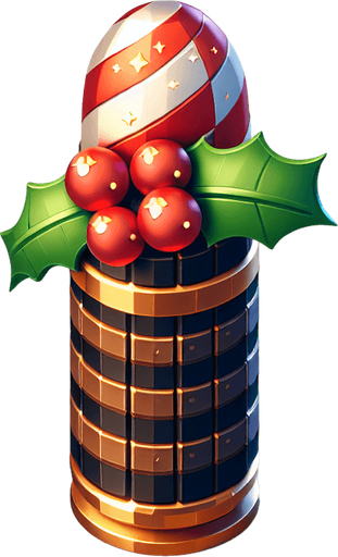 2d christmas 357 Magnum bullets Single Game Texture. In-Game asset. 2d. Blank background. High contrast. No shadows.