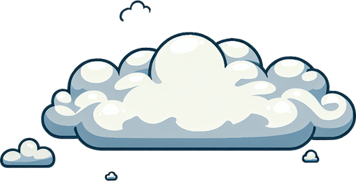 Create a cartoon-style illustration of clouds. The goal is to capture a lively and playful location...
Single Game Texture. In-Game asset. 2d. Blank background. High contrast. No shadows.