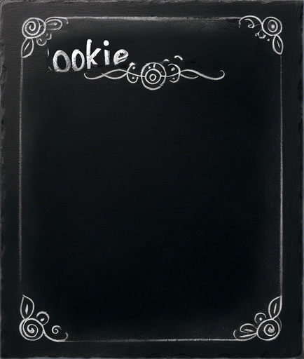 Text "ROOKIE BREW" handwritten in chalk