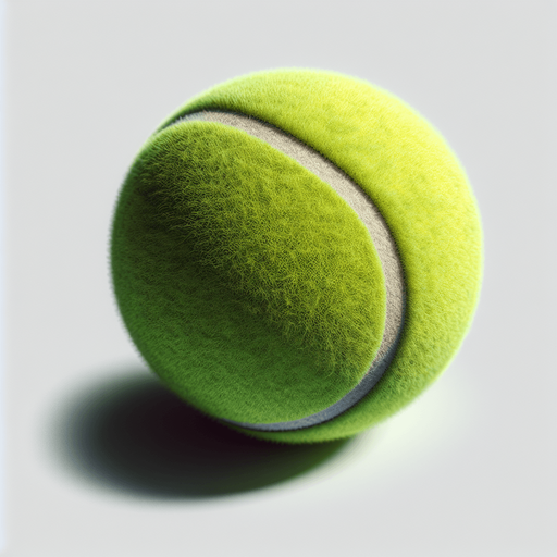 Tennis Ball.
Single Game Texture. In-Game asset. 2d. Blank background. High contrast. No shadows.