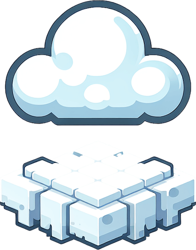 cloud platform. 2d. cartoon. white..
Single Game Texture. In-Game asset. 2d. Blank background. High contrast. No shadows.