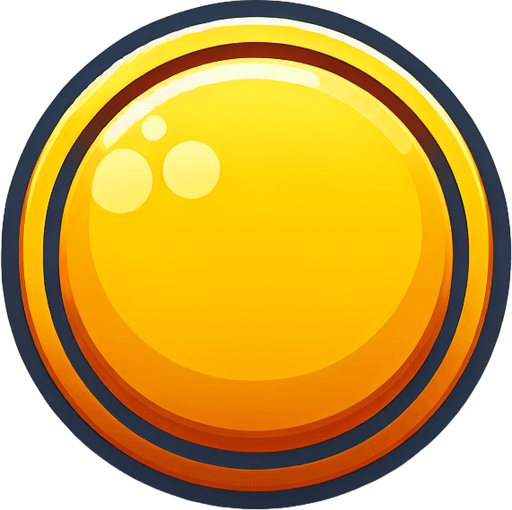 Yellow circle button unreal engine 5 
Single Game Texture. In-Game asset. 2d. Blank background. High contrast. No shadows.