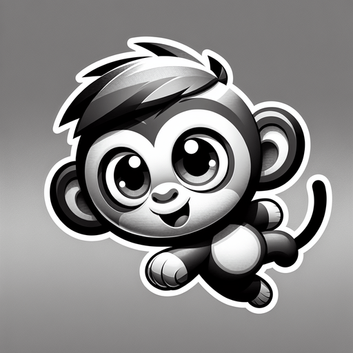 Cute cartoon monkey jumping. Looking front. Single Game Texture. In-Game asset. 2d. Blank background. High contrast. No shadows..
Single Game Texture. In-Game asset. 2d. Blank background. High contrast. No shadows.