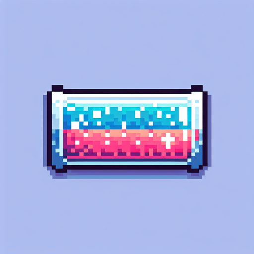 pixel art horizontal thirst bar that looks like a health bar.
Single Game Texture. In-Game asset. 2d. Blank background.