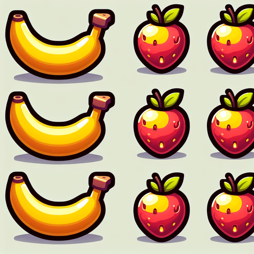 Cartoon 6 bananas . Single Game Texture. In-Game asset. 2d. Blank background. High contrast. No shadows..
Single Game Texture. In-Game asset. 2d. Blank background. High contrast. No shadows.