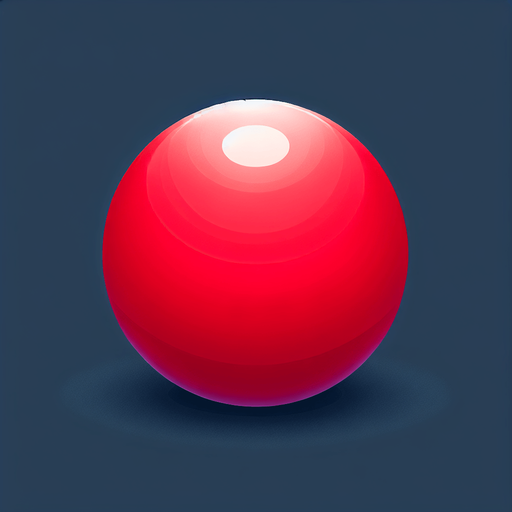 Red round ball.
Single Game Texture. In-Game asset. 2d. Blank background. High contrast. No shadows.