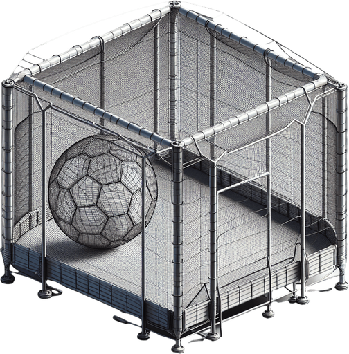 Cage de foot.
Single Game Texture. In-Game asset. 3D
 Blank background. High contrast. No shadows.