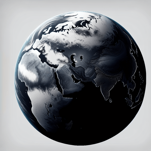 Earth hemisphere.
Single Game Texture. In-Game asset. 2d. Blank background. High contrast. No shadows.