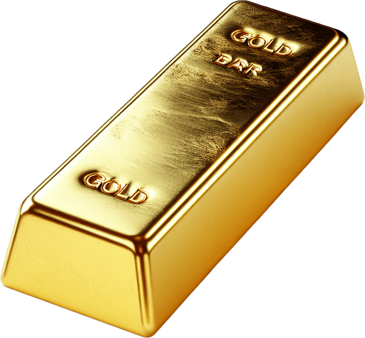 gold bar.
Single Game Texture. In-Game asset. 2d. Blank background. High contrast. No shadows.