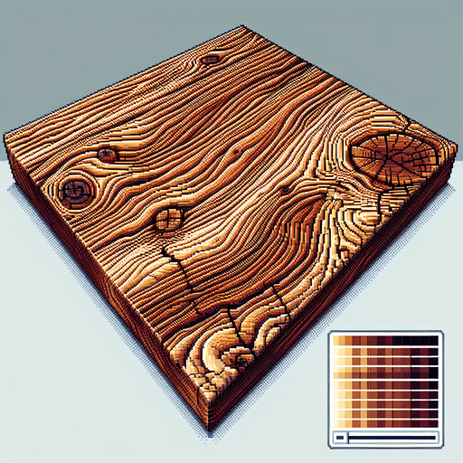 pixel art of a wooden board.