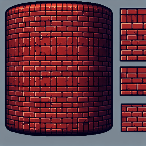 maak rode muren bricks

Single Game Texture. In-Game asset. 2d. Blank background. High contrast. No shadows.