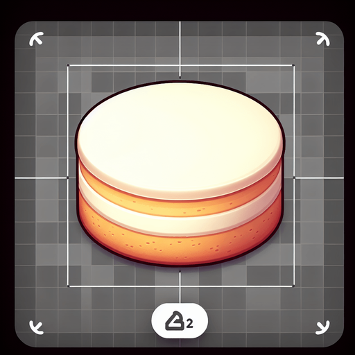 An undecorated flat round vanilla sponge cake.
Single Game Texture. In-Game asset. 2d. Blank background. High contrast. No shadows.