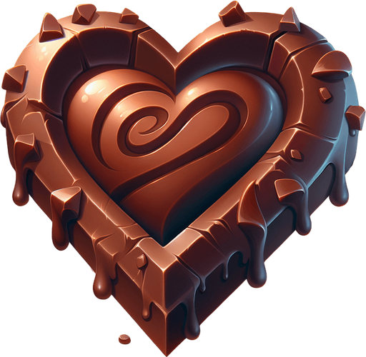 a chocolate hearth.
Single Game Texture. In-Game asset. 2d. Blank background. High contrast. No shadows.