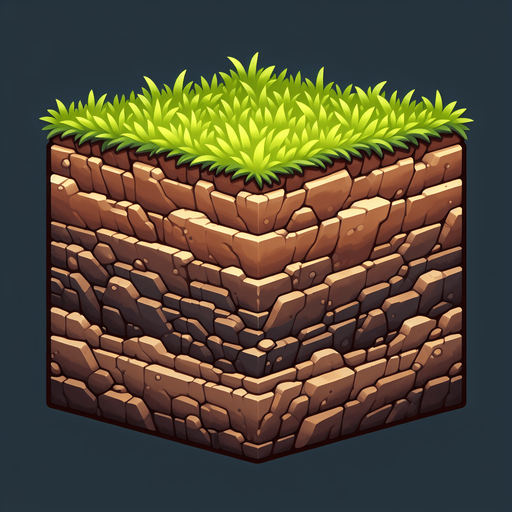 DIRT WITH GRASS ON THE TOP AND BOTTOM TEXTURE.
Single Game Texture. In-Game asset. 2d. Blank background. High contrast. No shadows. Fits the screen.