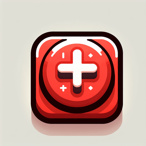 red upgrade button with a "+" sign on it..
Single Game Texture. In-Game asset. 2d. Blank background. High contrast. No shadows.