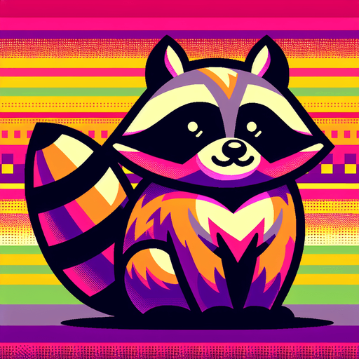 Bright Amazing games background for modern stoner raccoon game. It should be epic! Single Game Texture. In-Game asset. 2d. Blank background. High contrast. No shadows.