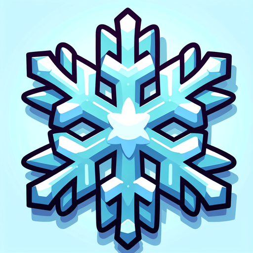 Cartoon Christmas snow flake. Blue
Single Game Texture. In-Game asset. 2d. Blank background. High contrast. No shadows.