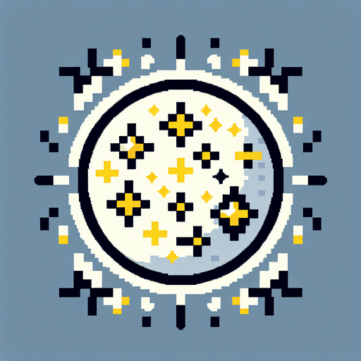 In game comic sparkles, a circle ring of stars and sparkles ✨ pixel art, pale yellow, action lines.
Single Game Texture. In-Game asset. 2d. Blank background. High contrast. No shadows.