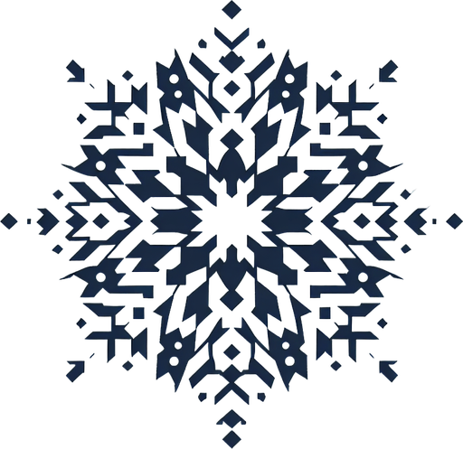 a single white snowflake Single Game Texture. In-Game asset. 2d. Blank background. High contrast. No shadows.