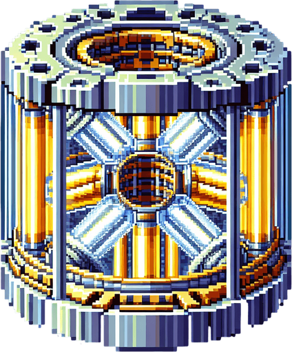 crystal tube, front view, I want the art style to reflect a classic 16-bit retro pixel art aesthetic, reminiscent of early 1990s RPGs...
Single Game Texture. In-Game asset. 2d. Blank background. High contrast. No shadows.