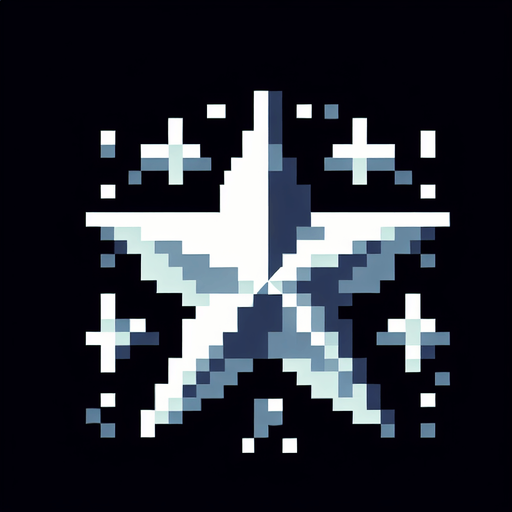 8-bit. cartoon. white star..
Single Game Texture. In-Game asset. 2d. Blank background. High contrast. No shadows.