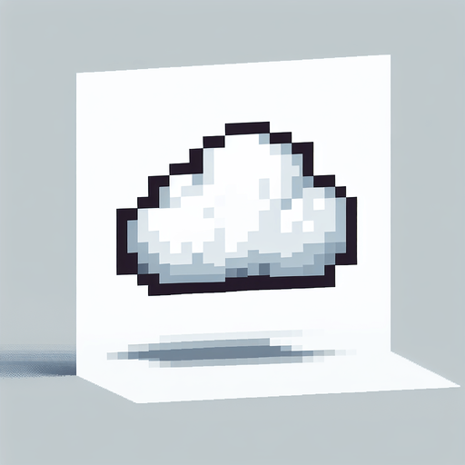 pixelart. A beautiful small puffy white cloud..
Single Game Texture. In-Game asset. 2d. Blank background. High contrast. No shadows.