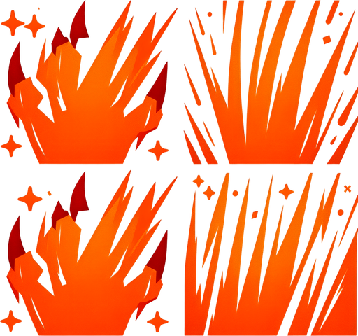 cartoon sideways claw swipe effect just the scratches in orange.
Single Game Texture. In-Game asset. 2d. Blank background. High contrast. No shadows.