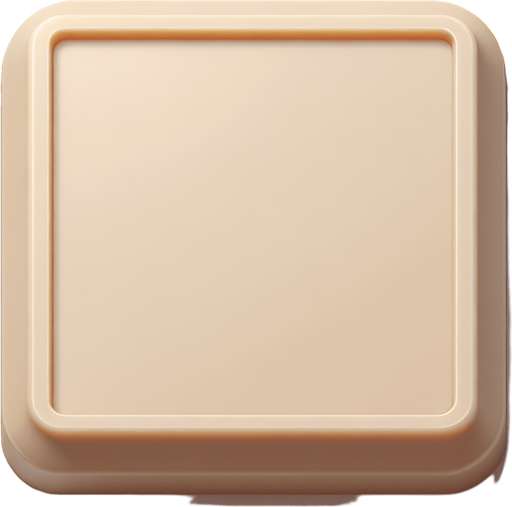 a photo realistic top view of empty flat beige plastic square. Single Game Texture. In-Game asset. 2d. No background. High contrast. No shadows.