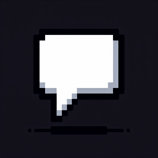 pixel art of a white speech bubble with thin black border.
In-Game asset. 2d. Blank background. High contrast. No shadows.