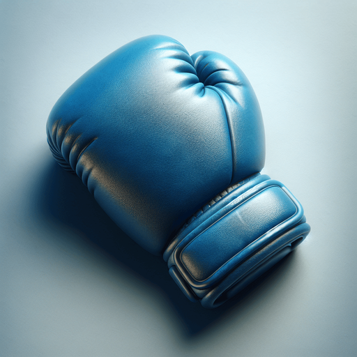 Un gant de boxe bleu vu de dessus.
video game