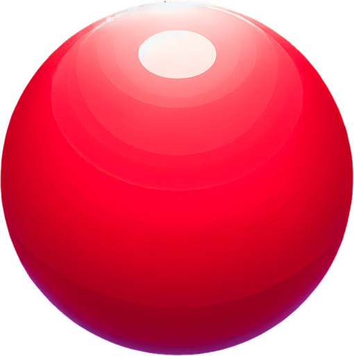 Red round ball.
Single Game Texture. In-Game asset. 2d. Blank background. High contrast. No shadows.