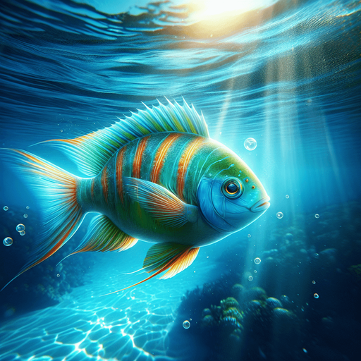 a fish swimming.