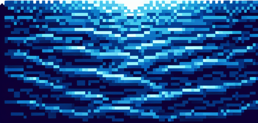 inside the depths of the blue ocean background. pixelated. 8 bit.
Single Game Texture. In-Game asset. 2d. Blank background. High contrast. No shadows.