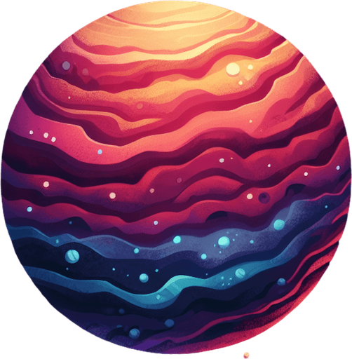 Imagined cosmic planet.
Single Game Texture. In-Game asset. 2d. Blank background. High contrast. No shadows.