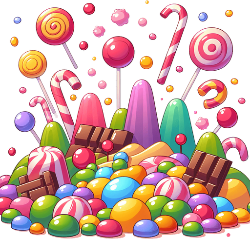 Simple Casual game background cartoon candy.